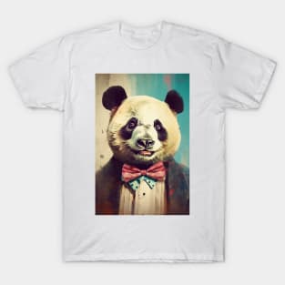 Smiling Panda Portrait Art T-Shirt